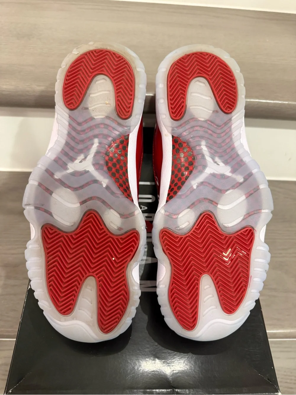 NIKE Men’s Air Jordan Retro 11 White/Red “Cherry”🍒 Patent Leather Sneaker